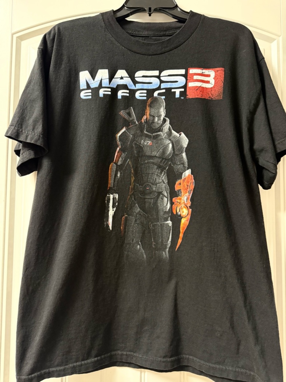 Mass Effect 3 Black Graphic Tee - N7 Soldier Print